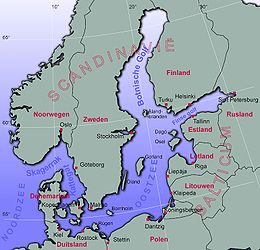 Kaart van de Oostzee
