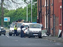 The clearance of Runswick Place in preparation for demolition Runswick Place clearing.jpg