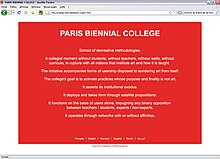 Collège de la Biennale de Paris http://college.biennaledeparis.org