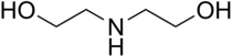 Skeletal formula of diethanolamine