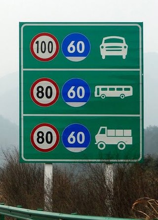 <span class="mw-page-title-main">Speed limit</span> Maximum legal speed of vehicles