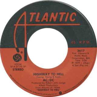 <span class="mw-page-title-main">Highway to Hell (song)</span> 1979 single by AC/DC