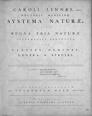 <span class="mw-page-title-main">Linnaean taxonomy</span> Rank based classification system for organisms