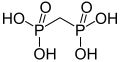 de: Struktur von Methylendiphosphonsäure (MDP) en: Structure of methylene diphosphonic acid (MDP)