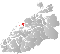 Kart som viser Aukra kommune.