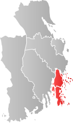 Lage der Kommune in der Provinz Vestfold