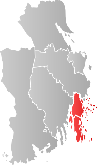 Kart som viser Færder kommune.