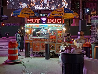 <span class="mw-page-title-main">Hot dog cart</span> Mobile food stand selling hot dogs