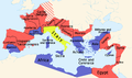 Roman Empire (27 BC-476 AD) in 14 AD.