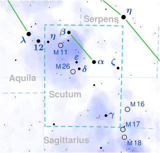 IRC -10414 Red supergiant star in the constellation Scutum