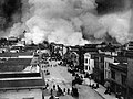 Image 13 1906 San Francisco earthquake Photo credit: H. D. Chadwick The Mission District of San Francisco, California, burning in the aftermath of the 1906 San Francisco earthquake. As damaging as the earthquake and its aftershocks were, the fires that burned out of control afterward were much more destructive. More featured pictures