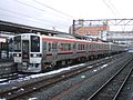 A 719-0 series in Banetsu West Line "Akabe" livery in January 2008