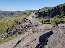 A section of the abandoned road Castleton Broken Road.jpg