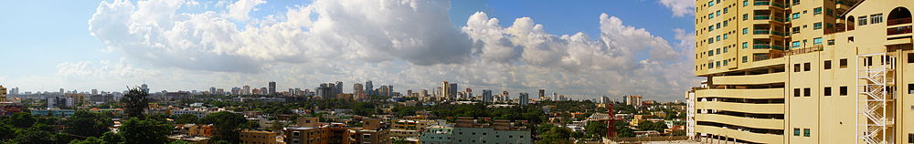 Panorama grada Santo Domingo s vedutom novih zgrada