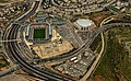 Die Pais Arena, die Malha Arena, die Tennisanlage und das benachbarte Teddy-Stadion