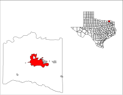 ラマー郡内の位置の位置図