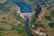 Monjolinho kraftverk i Rio Grande do Sul, Brasil