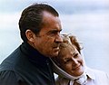 Richard and Pat Nixon on a beach in San Clemente