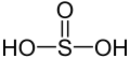 de: Struktur von schwefliger Säure; en: Structure of sulfurous acid