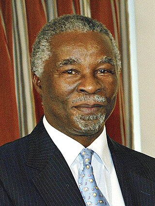 <span class="mw-page-title-main">Thabo Mbeki</span> President of South Africa from 1999 to 2008