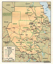 Map of Sudan in 1994