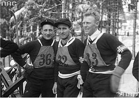 Vangli (mitten) med Sven Erikson och Gunnar Andersen 1931.