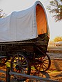 Covered wagon on display in Phoenix, Arizona, USA