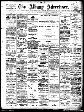 <i>Albany Advertiser</i> Newspaper in Albany, Western Australia