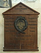 All Saints, Stansfield - War Memorial WWI - geograph.org.uk - 4830807.jpg