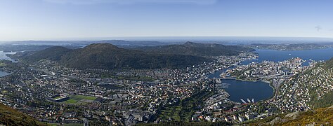 View of Bergen in September 2008