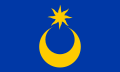 Flag of Portsmouth, England (18th century): crescent and estoile (with eight wavy rays).[59]