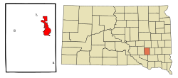 Location in Davison County and South Dakota