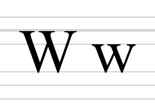 <span class="mw-page-title-main">W</span> 23rd letter of the Latin alphabet