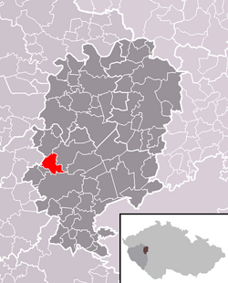 Location of Litohlavy within Rokycany District