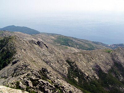 South side and the Tyrrhenian Sea