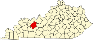 Map of Kentucky highlighting Ohio County