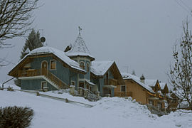 Nevicata nel paese di Asiago