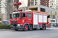 A Howo engine used by the Henan Fire Rescue Corps