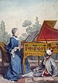1766 - Carmontelle.- Mlle Desgots jouant du clavecin, avec son nègre Laurent.