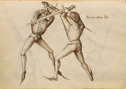 From Cod.icon. 394a showing a technique for unarmored longsword