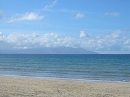 The Dingle Peninsula as viewed from Banna Strand.