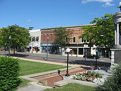 Downtown Washington Court House from the courthouse lawn