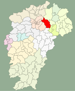 Location in Jiangxi