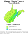 Image 7Köppen climate types of West Virginia, using 1991-2020 climate normals (from West Virginia)