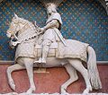 Close up of the equestrian statue