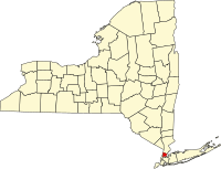 Округ Бронкс на мапі штату Нью-Йорк highlighting