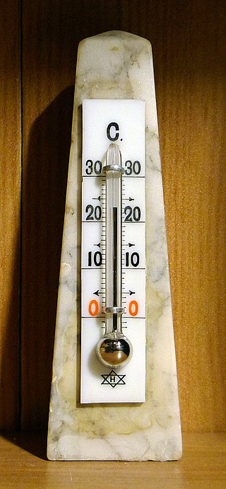 <span class="mw-page-title-main">Thermometer</span> Device to measure temperature