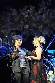 Nükhet Duru (left) and Sezen Aksu in a concert in Cemil Topuzlu Open-Air Theatre, 2012