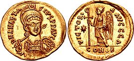 Solidus of Anastasius I. Solidus Anastasius.jpg