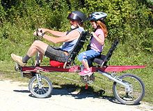 A tandem recumbent bicycle Tandem recumbent bicycle.jpg